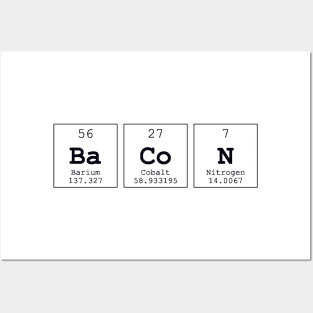 Bacon Periodic Table Science Print Posters and Art